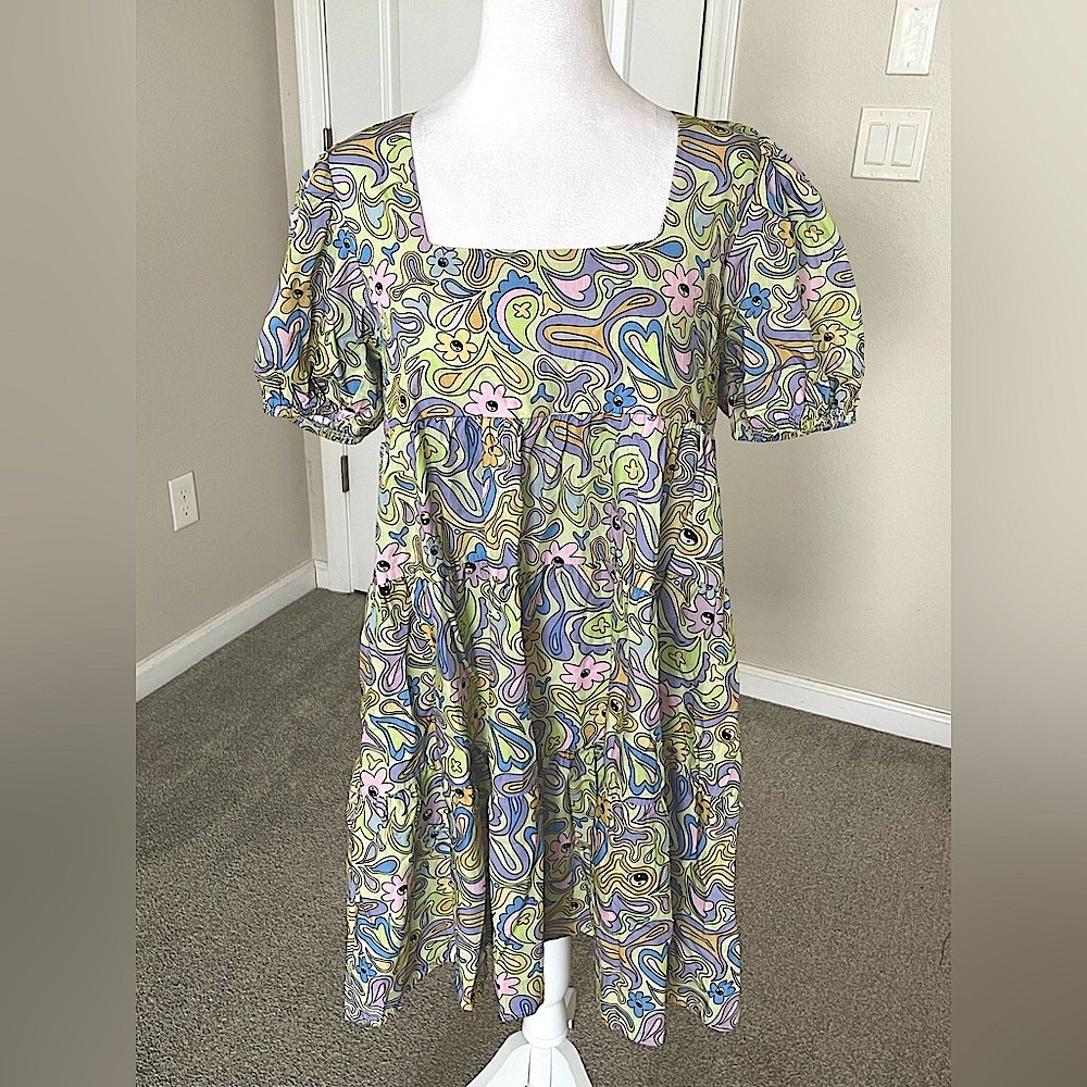 NWT Vintage Supply Tiered Mini Dress Size Medium 6